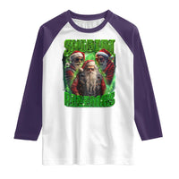 Funny Xmas Raglan Shirt Skibidi Rizzmas Cool Santa Rizz