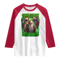 Funny Xmas Raglan Shirt Skibidi Rizzmas Cool Santa Rizz
