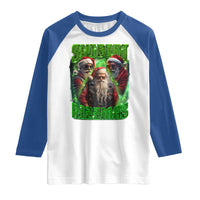 Funny Xmas Raglan Shirt Skibidi Rizzmas Cool Santa Rizz