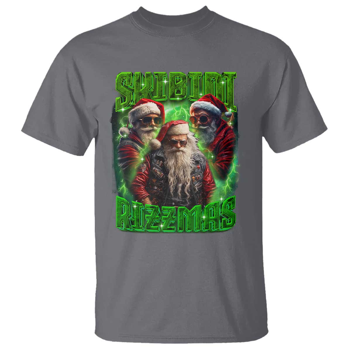 Funny Xmas T Shirt Skibidi Rizzmas Cool Santa Rizz - Wonder Print Shop