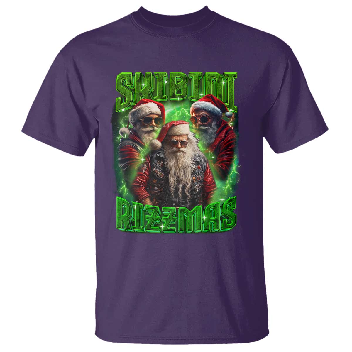 Funny Xmas T Shirt Skibidi Rizzmas Cool Santa Rizz - Wonder Print Shop