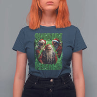 Funny Xmas T Shirt For Women Skibidi Rizzmas Cool Santa Rizz - Wonder Print Shop