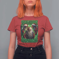 Funny Xmas T Shirt For Women Skibidi Rizzmas Cool Santa Rizz - Wonder Print Shop