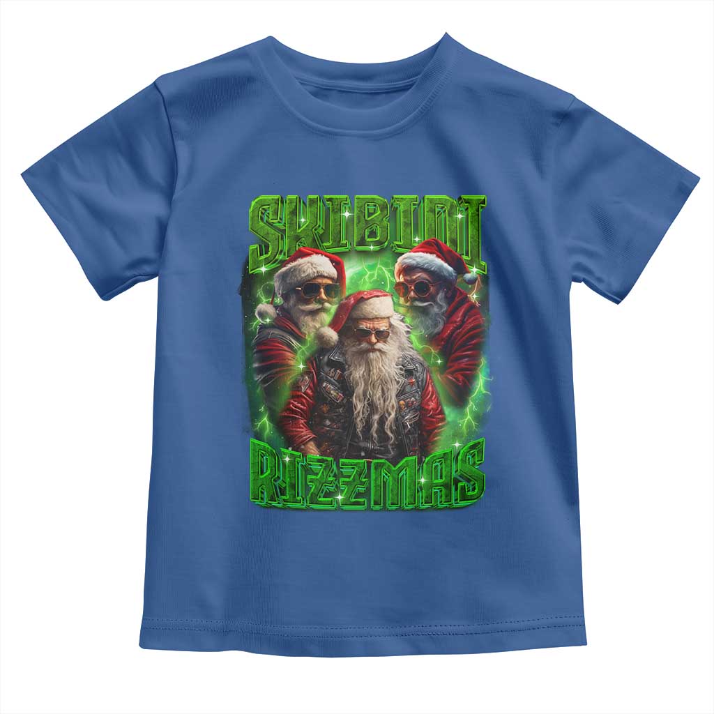 Funny Xmas Toddler T Shirt Skibidi Rizzmas Cool Santa Rizz