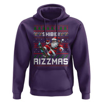 Funny Xmas Hoodie Skibidi Rizzmas Cool Santa Skateboard Rizz