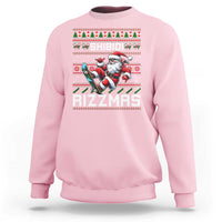 Funny Xmas Sweatshirt Skibidi Rizzmas Cool Santa Skateboard Rizz - Wonder Print Shop