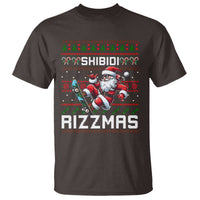 Funny Xmas T Shirt Skibidi Rizzmas Cool Santa Skateboard Rizz - Wonder Print Shop