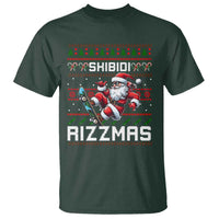 Funny Xmas T Shirt Skibidi Rizzmas Cool Santa Skateboard Rizz - Wonder Print Shop