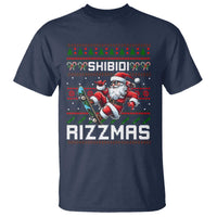 Funny Xmas T Shirt Skibidi Rizzmas Cool Santa Skateboard Rizz - Wonder Print Shop