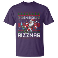 Funny Xmas T Shirt Skibidi Rizzmas Cool Santa Skateboard Rizz - Wonder Print Shop