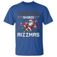 Funny Xmas T Shirt Skibidi Rizzmas Cool Santa Skateboard Rizz - Wonder Print Shop