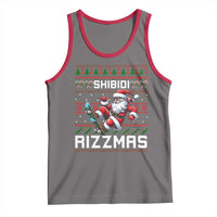 Funny Xmas Tank Top Skibidi Rizzmas Cool Santa Skateboard Rizz