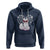 Valentine's Day Hoodie Arctic Snow Fox Heart Glasses Snowflake Animal Lover - Wonder Print Shop