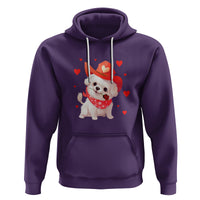 Valentine's Day Hoodie Vintage Retro Puppy Dog Cowboy - Wonder Print Shop