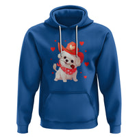 Valentine's Day Hoodie Vintage Retro Puppy Dog Cowboy - Wonder Print Shop