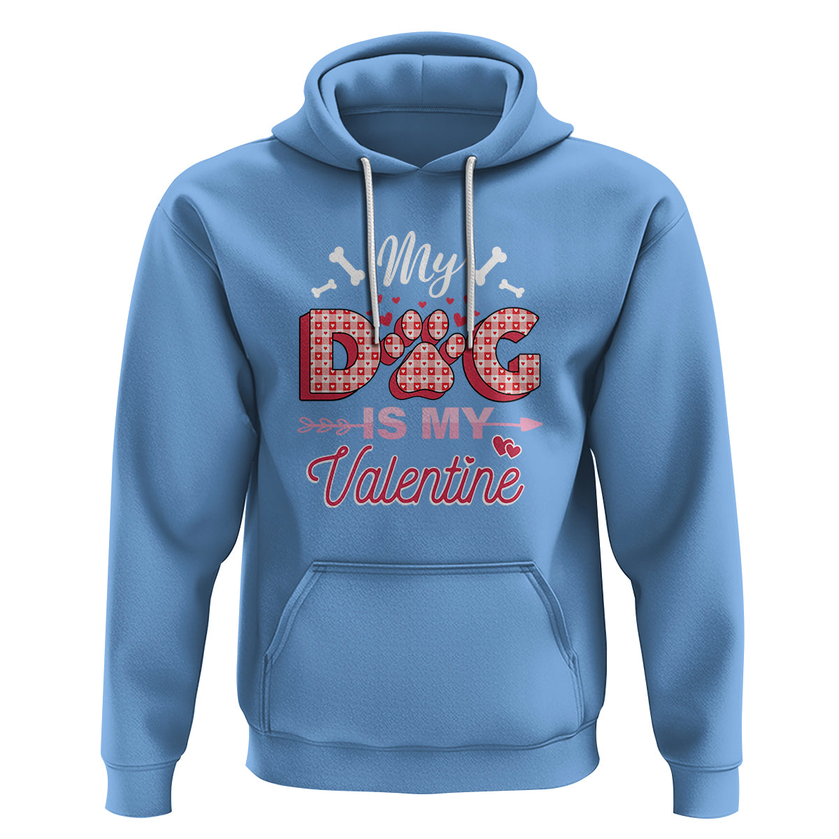 Valentine's Day Hoodie My Dogs Are My Valentine Pet Heart - Wonder Print Shop