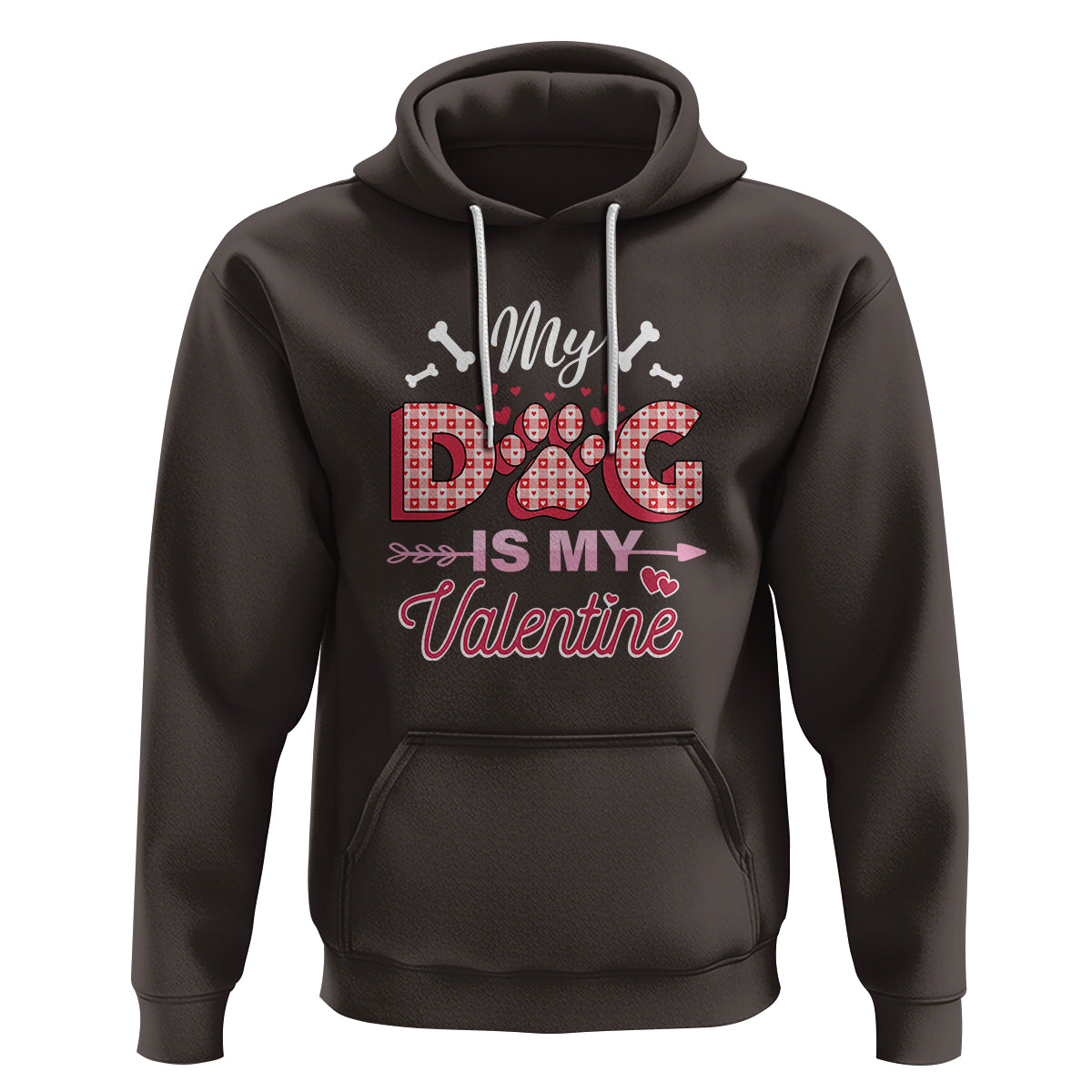Valentine's Day Hoodie My Dogs Are My Valentine Pet Heart - Wonder Print Shop
