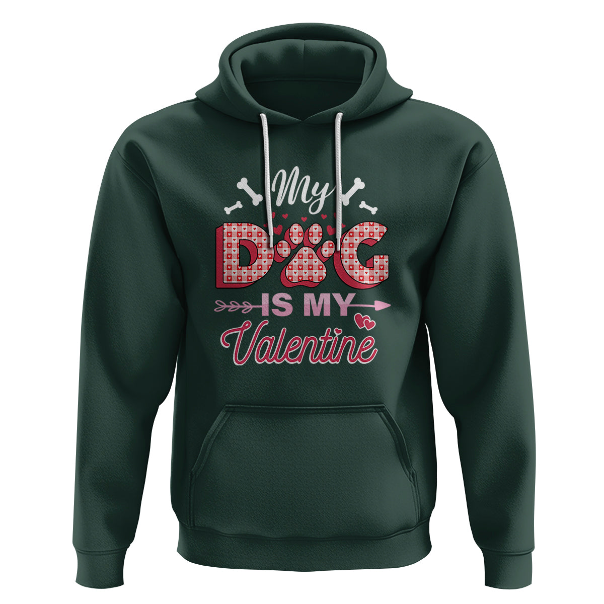 Valentine's Day Hoodie My Dogs Are My Valentine Pet Heart - Wonder Print Shop