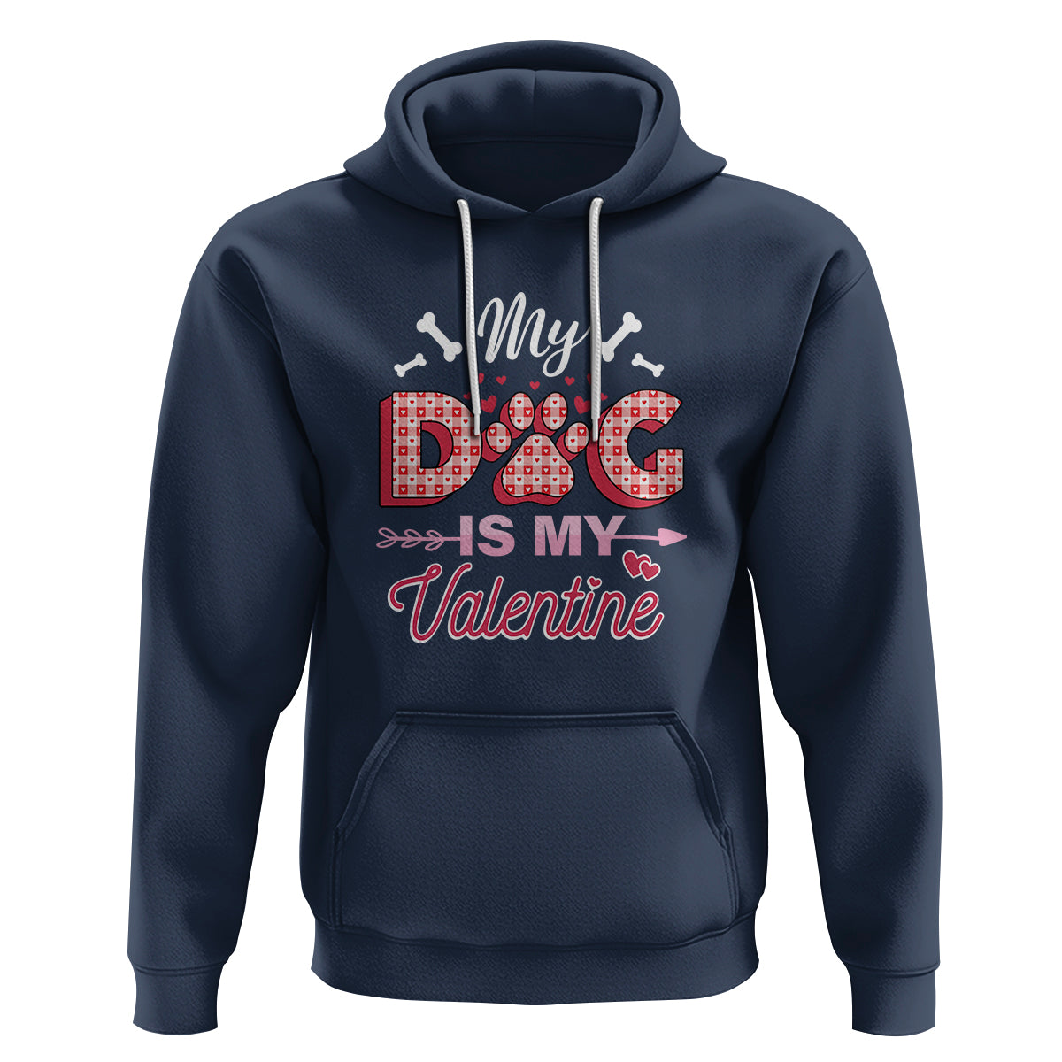 Valentine's Day Hoodie My Dogs Are My Valentine Pet Heart - Wonder Print Shop