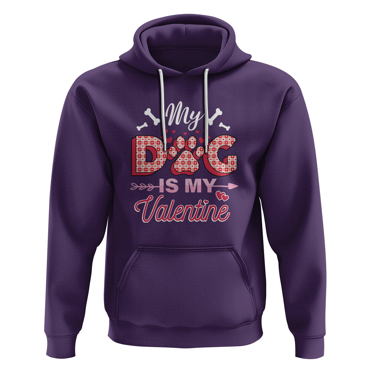 Valentine's Day Hoodie My Dogs Are My Valentine Pet Heart - Wonder Print Shop