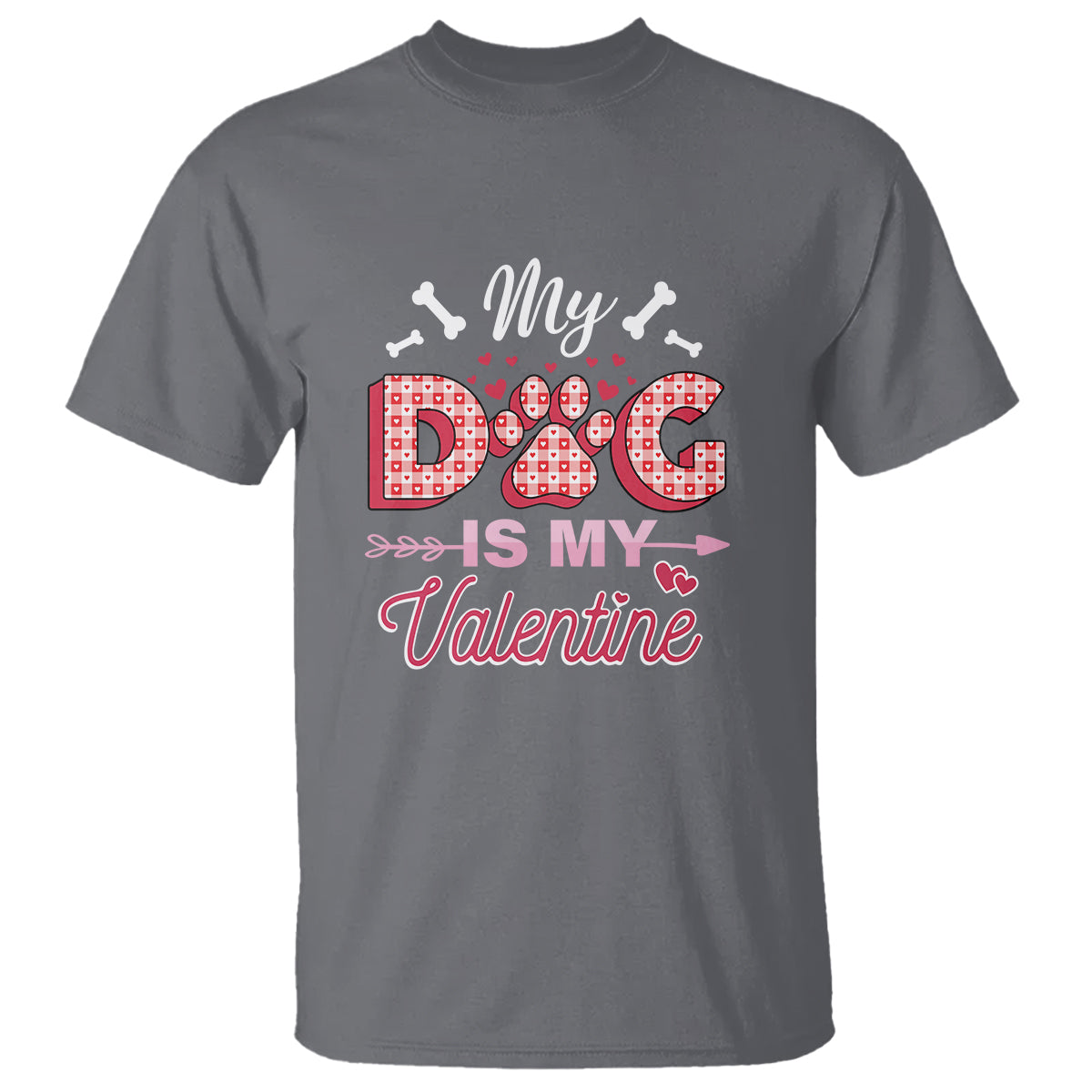 Valentine's Day T Shirt My Dogs Are My Valentine Pet Heart - Wonder Print Shop
