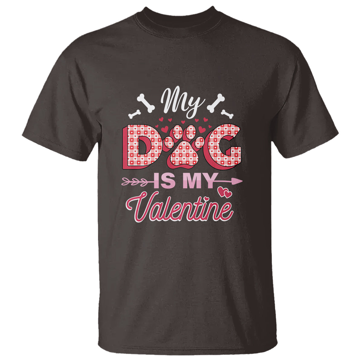 Valentine's Day T Shirt My Dogs Are My Valentine Pet Heart - Wonder Print Shop