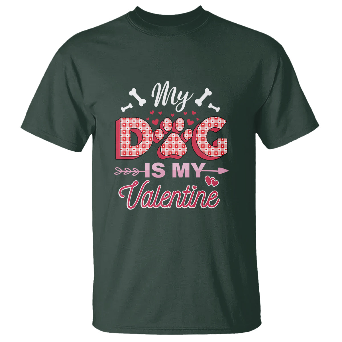 Valentine's Day T Shirt My Dogs Are My Valentine Pet Heart - Wonder Print Shop