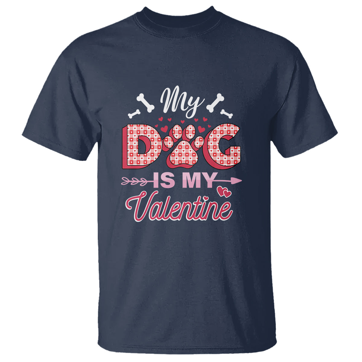 Valentine's Day T Shirt My Dogs Are My Valentine Pet Heart - Wonder Print Shop