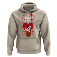 Valentine's Day Hoodie My Frenchie Is My Valentine Cute French Bulldog Rose Heart - Wonder Print Shop