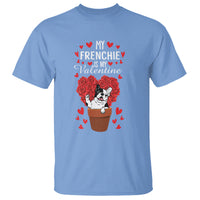 Valentine's Day T Shirt My Frenchie Is My Valentine Cute French Bulldog Rose Heart - Wonder Print Shop