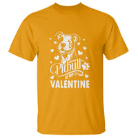 Valentine's Day T Shirt Pitbull Is My Valentine Cute Dog Heart - Wonder Print Shop