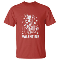 Valentine's Day T Shirt Pitbull Is My Valentine Cute Dog Heart - Wonder Print Shop