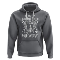 Valentine's Day Hoodie My Border Collie Is My Valentine Cute Dog Heart - Wonder Print Shop