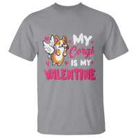 Valentine's Day T Shirt My Corgi Is My Valentine Cute Cupid Dog Rose - Wonder Print Shop