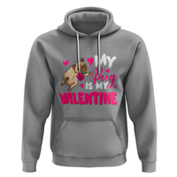 Valentine's Day Hoodie My Pug Is My Valentine Funny Dog Rose - Wonder Print Shop