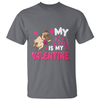 Valentine's Day T Shirt My Pug Is My Valentine Funny Dog Rose - Wonder Print Shop