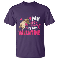 Valentine's Day T Shirt My Pug Is My Valentine Funny Dog Rose - Wonder Print Shop