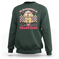 Valentine's Day Sweatshirt My Goldendoodle Is My Valentine Cute Dog Heart Sunglass - Wonder Print Shop