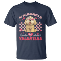 Valentine's Day T Shirt My Goldendoodle Is My Valentine Cute Dog Heart Sunglass - Wonder Print Shop