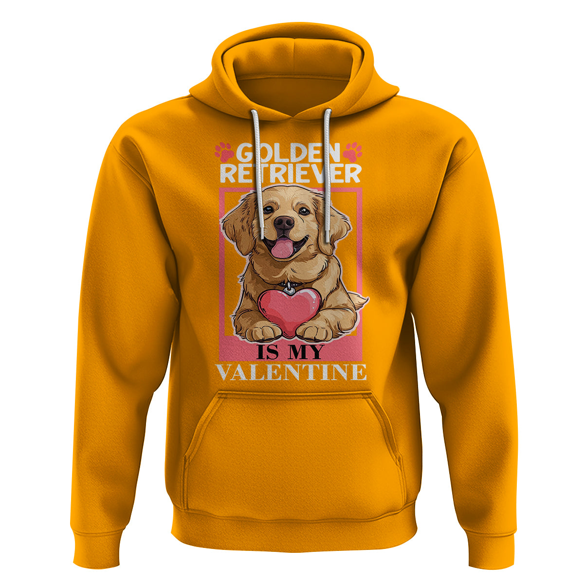 Valentine's Day Hoodie My Golden Retriever Is My Valentine Cute Dog Heart - Wonder Print Shop