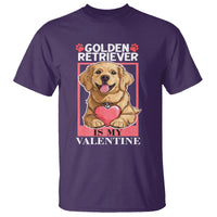Valentine's Day T Shirt My Golden Retriever Is My Valentine Cute Dog Heart - Wonder Print Shop