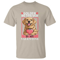 Valentine's Day T Shirt My Golden Retriever Is My Valentine Cute Dog Heart - Wonder Print Shop