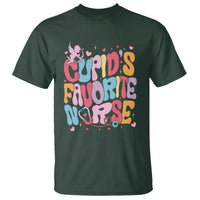 Valentine's Day T Shirt Retro Groovy Cupids Favorite Nurse - Wonder Print Shop