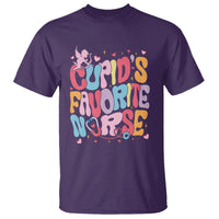 Valentine's Day T Shirt Retro Groovy Cupids Favorite Nurse - Wonder Print Shop
