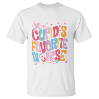 Valentine's Day T Shirt Retro Groovy Cupids Favorite Nurse - Wonder Print Shop