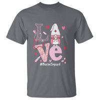 Valentine's Day T Shirt LOVE Nurse Squad Cute Gnome - Wonder Print Shop