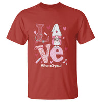 Valentine's Day T Shirt LOVE Nurse Squad Cute Gnome - Wonder Print Shop