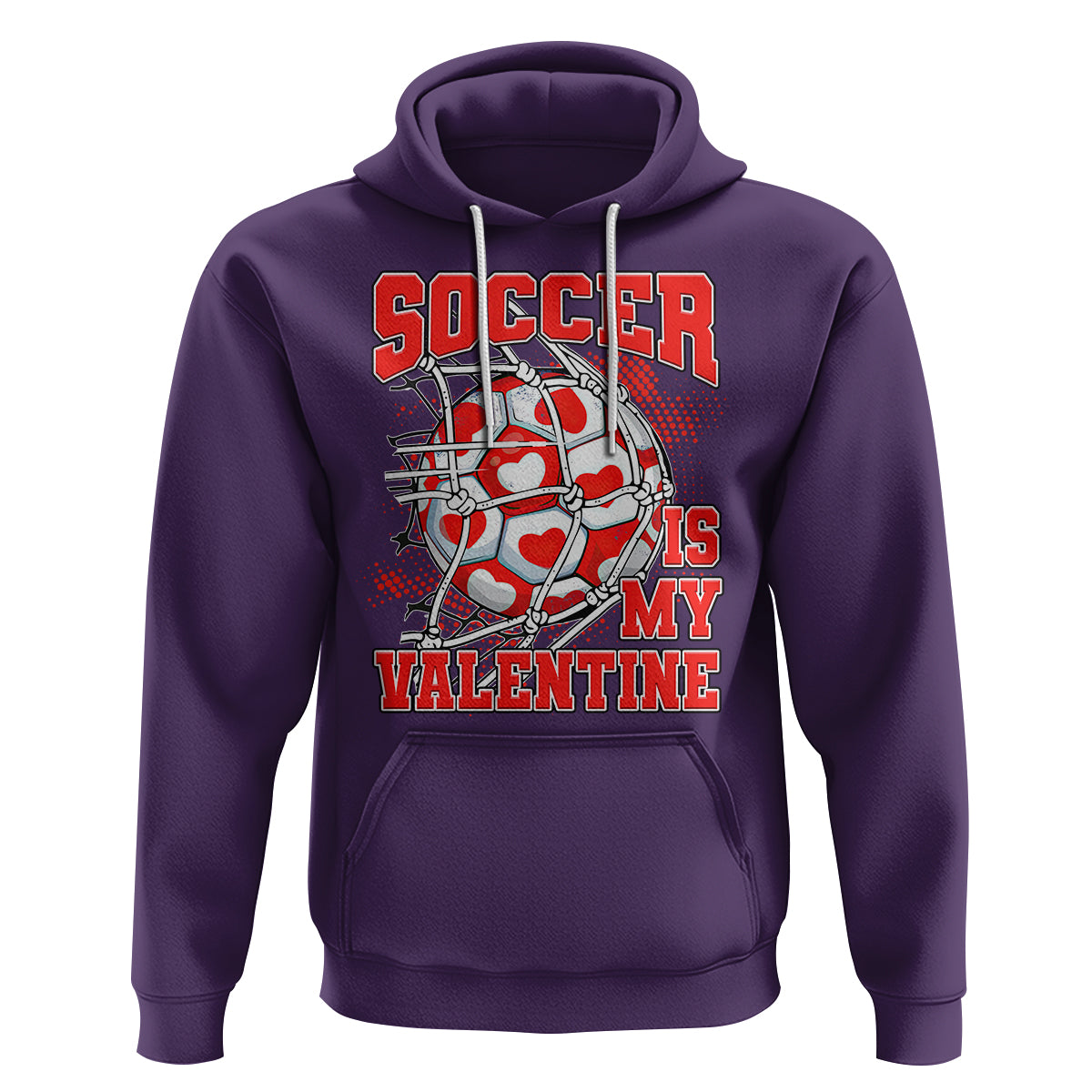 Valentine's Day Hoodie Soccer Is My Valentine Funny Sport - Wonder Print Shop