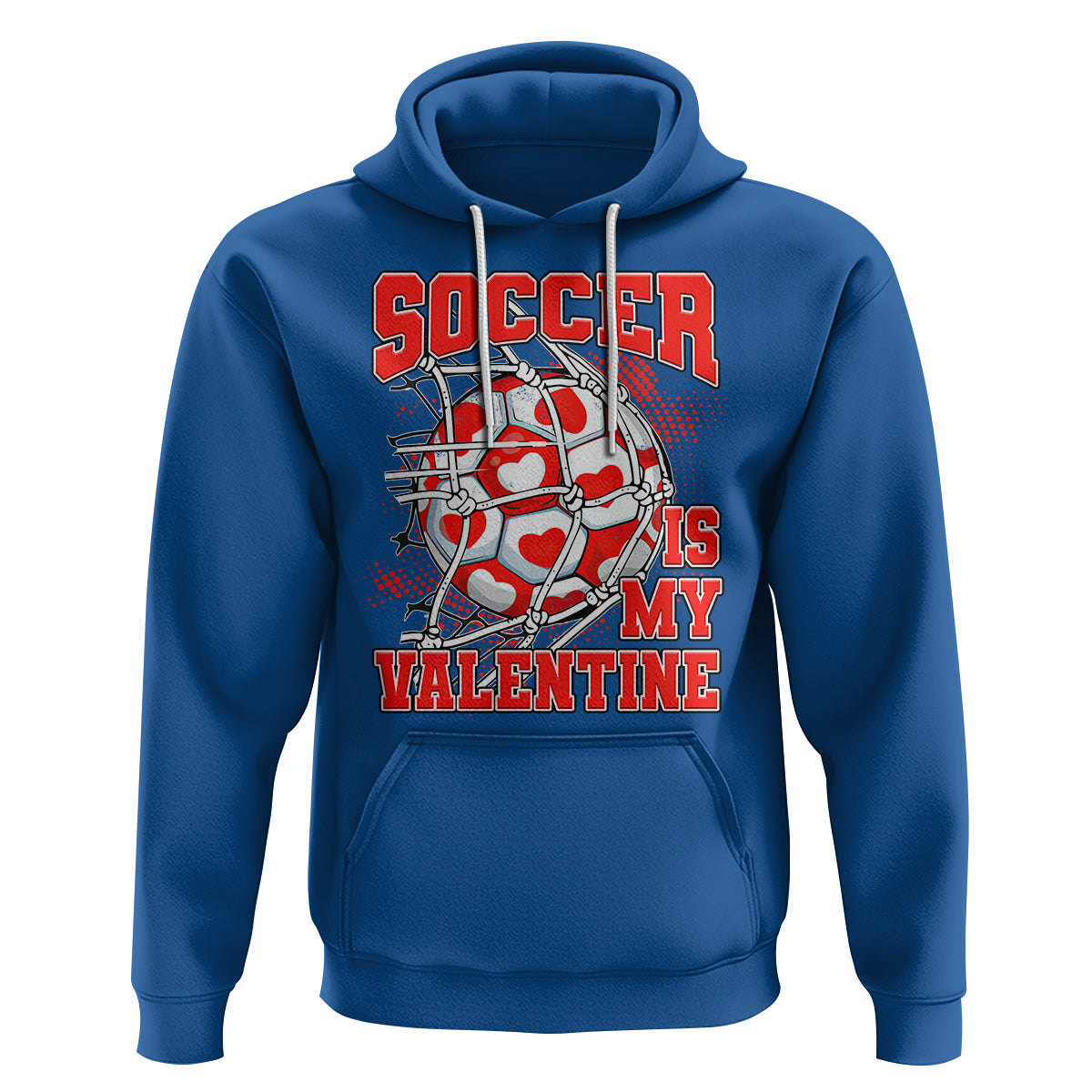 Valentine's Day Hoodie Soccer Is My Valentine Funny Sport - Wonder Print Shop