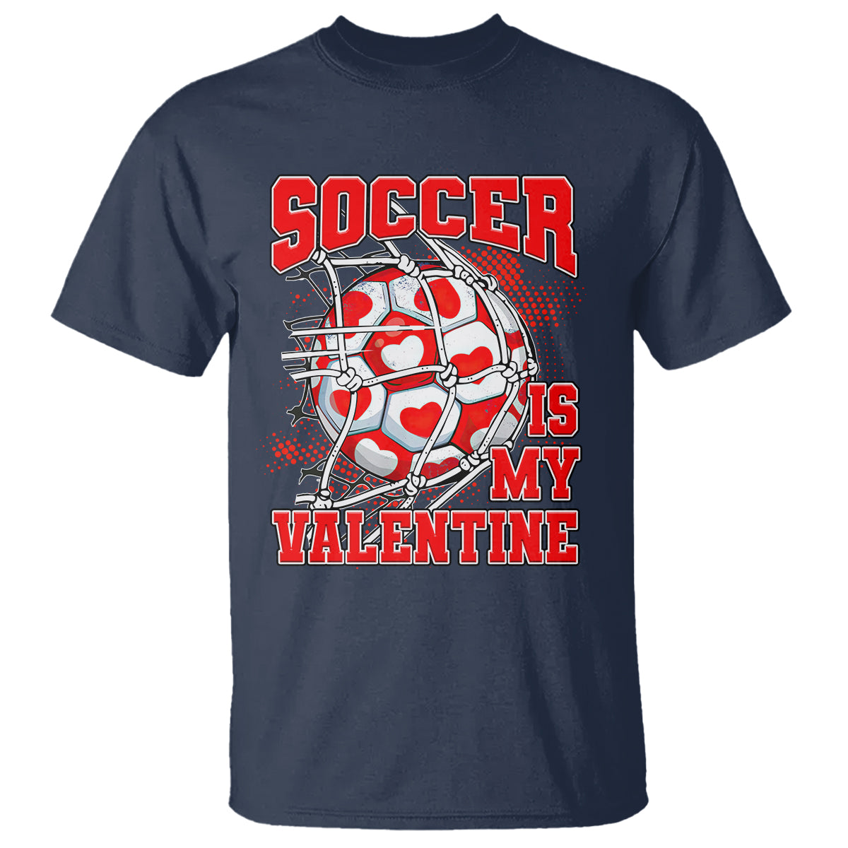 Valentine's Day T Shirt Soccer Is My Valentine Funny Sport - Wonder Print Shop